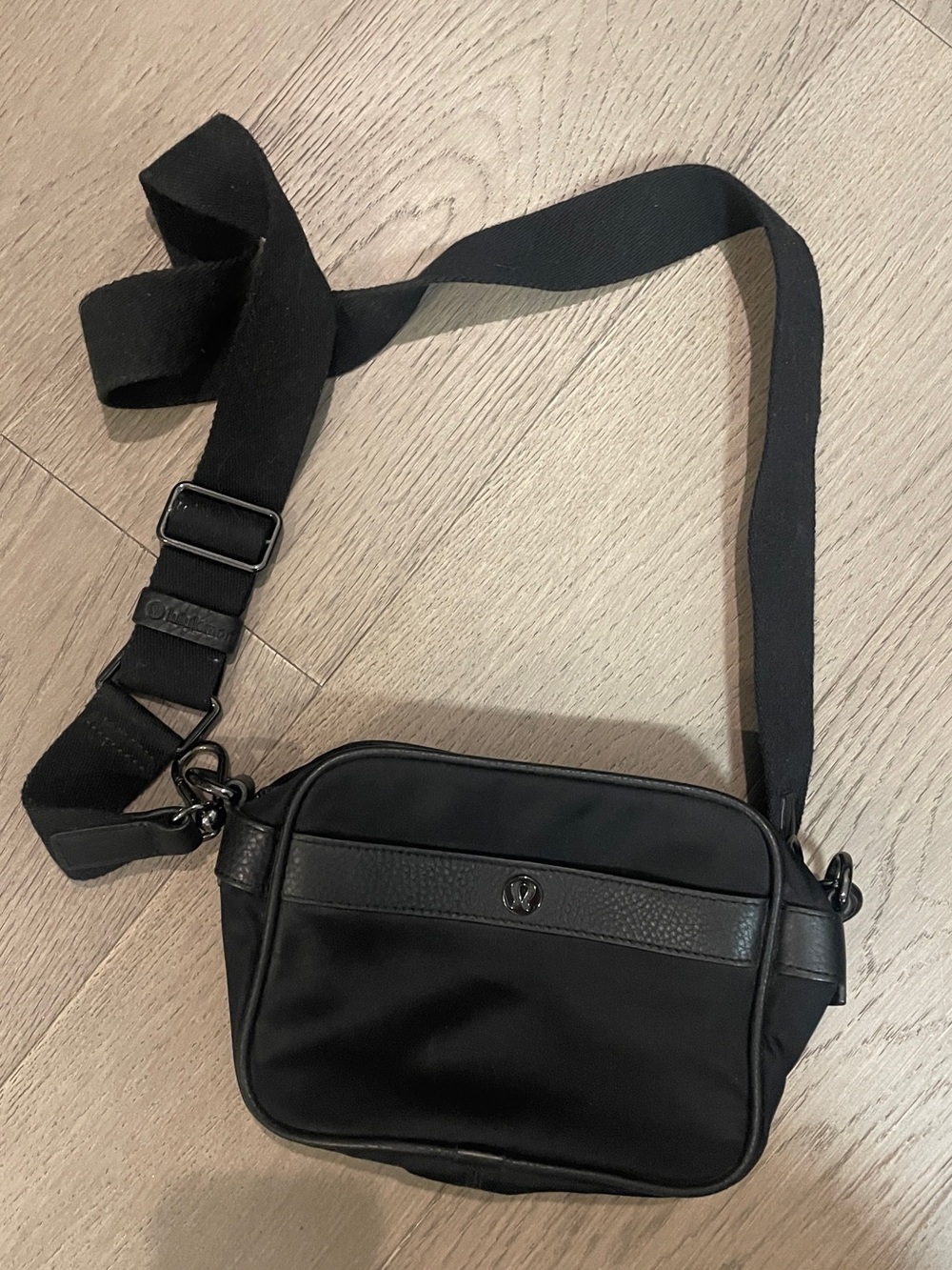 Black Lululemon Crossbody Bag with Adjustable Strap